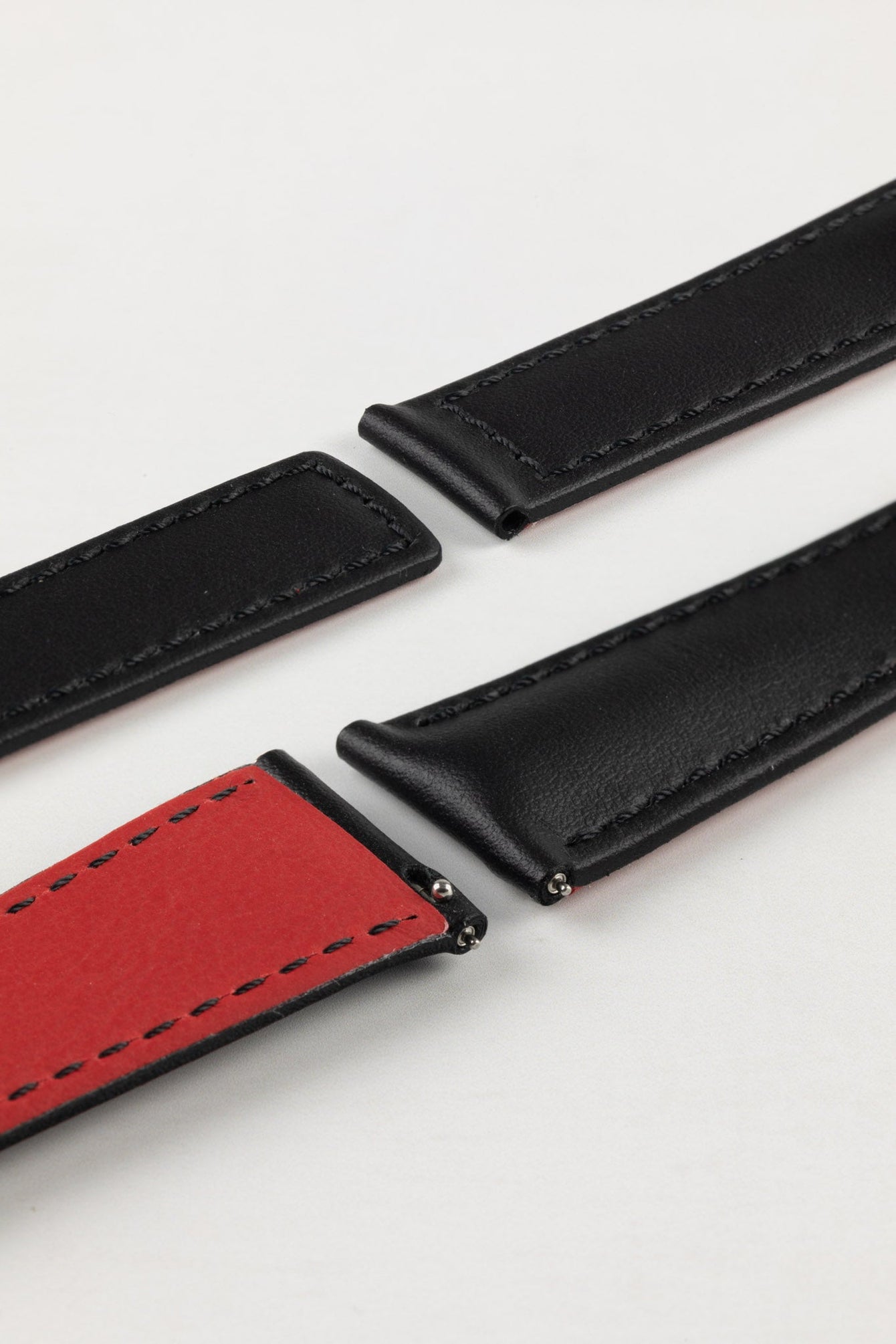 Hirsch SPEED Calfskin Deployment Watch Strap in BLACK