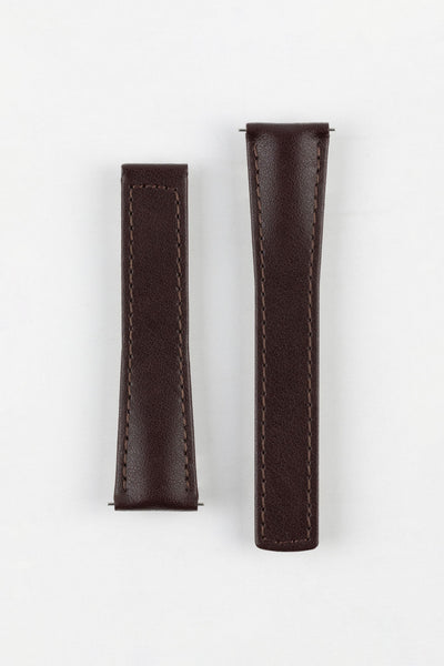 Hirsch SPEED Calfskin Deployment Watch Strap in BROWN