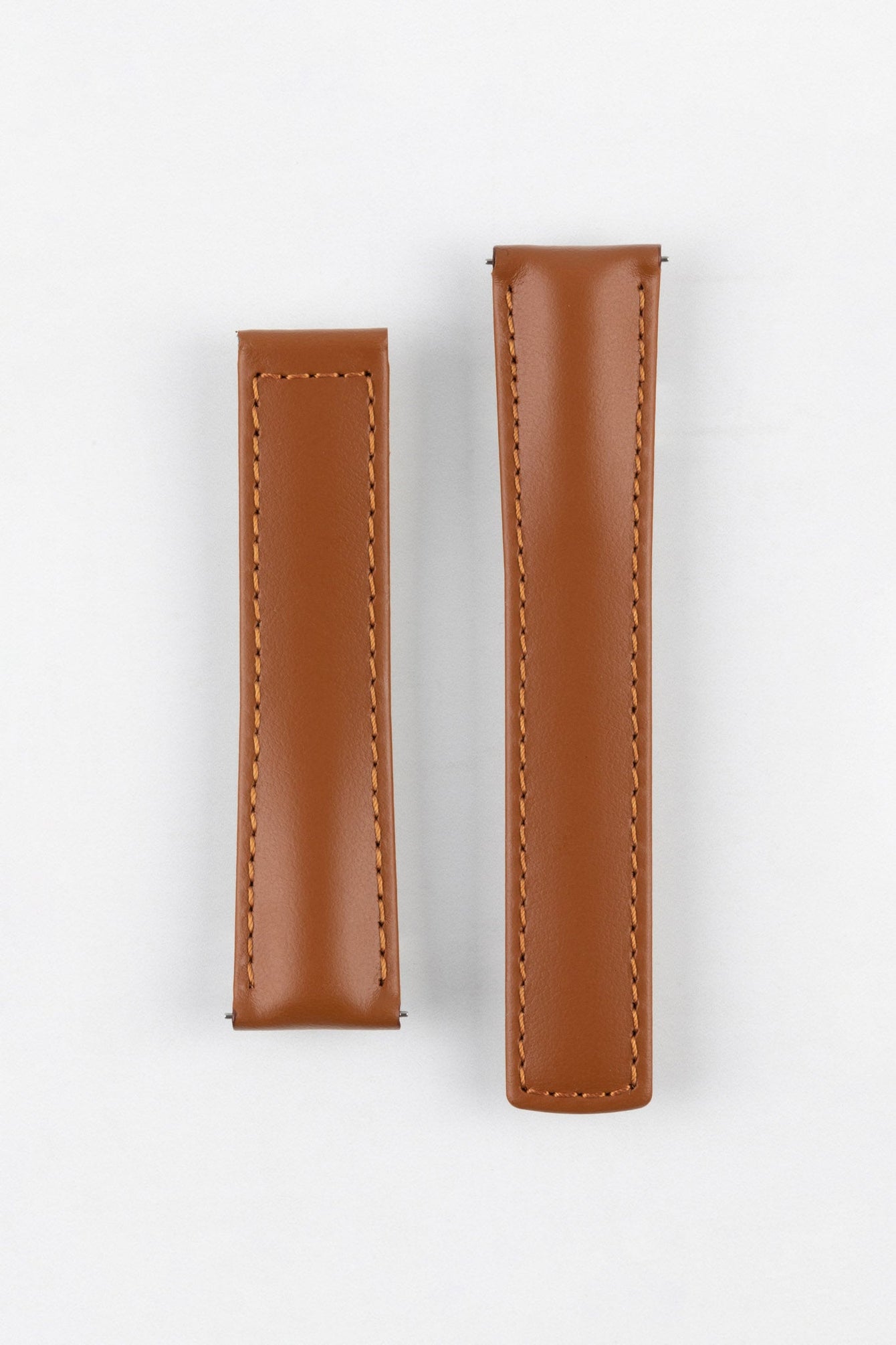 Hirsch SPEED Calfskin Deployment Watch Strap in GOLD BROWN