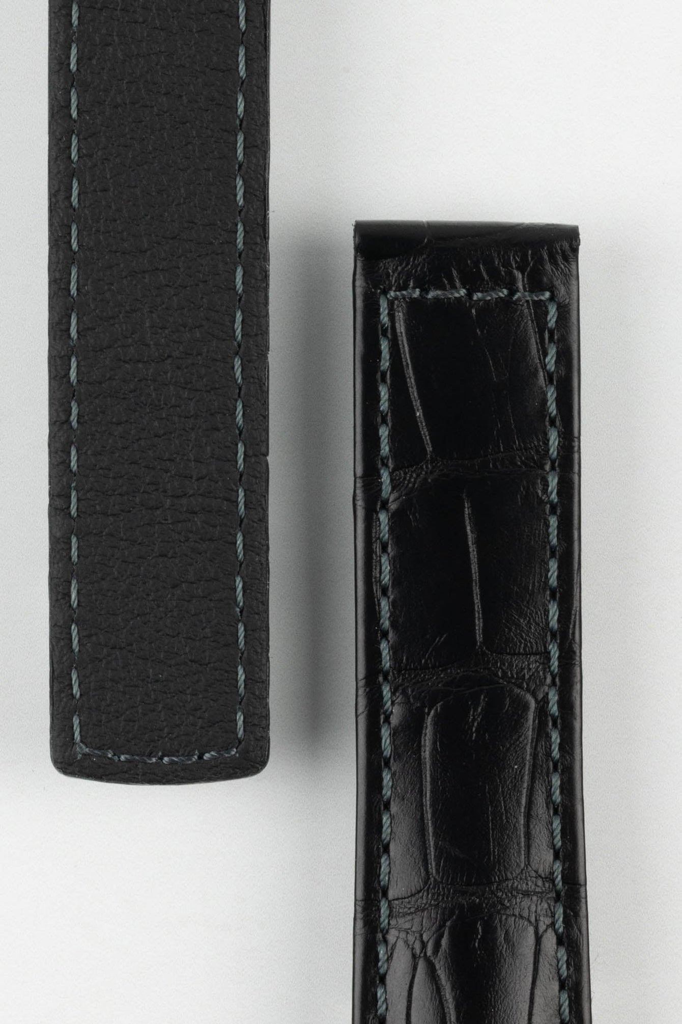 Hirsch SPEED Alligator Deployment Watch Strap in BLACK