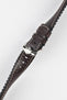 Hirsch TIGER Perforated Leather Performance Watch Strap in BROWN