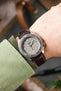 Hirsch TIGER Perforated Leather Performance Watch Strap in BROWN