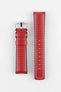 Hirsch TIGER Perforated Leather Performance Watch Strap in RED