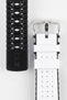 Hirsch TIGER Perforated Leather Performance Watch Strap in WHITE