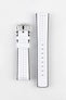 Hirsch TIGER Perforated Leather Performance Watch Strap in WHITE