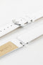 Hirsch TORONTO Quick-Release Fine-Grained Leather Watch Strap in WHITE