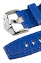 Hirsch TRITONE Padded Alligator Leather Watch Strap in ROYAL BLUE