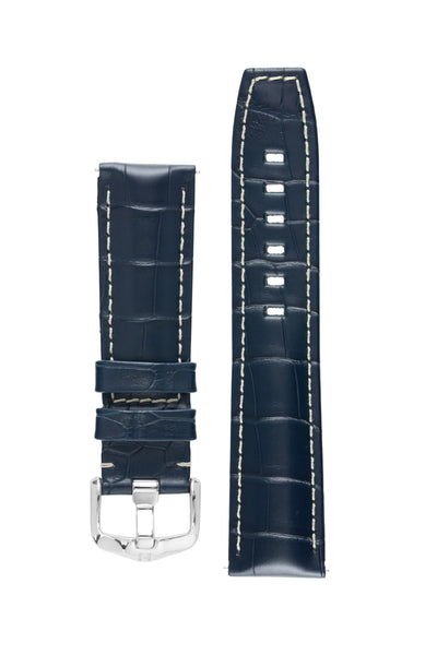 blue alligator leather strap 