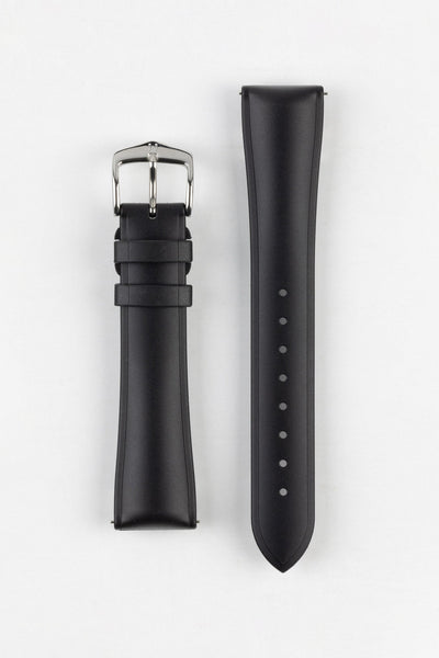 Hirsch URBANE Natural Rubber Watch Strap in BLACK