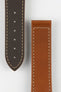 Hirsch VOYAGER Calfskin Deployment Watch Strap in GOLD BROWN/GOLD BROWN