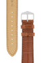 Hirsch EARL Genuine Alligator Watch Strap in GOLD BROWN