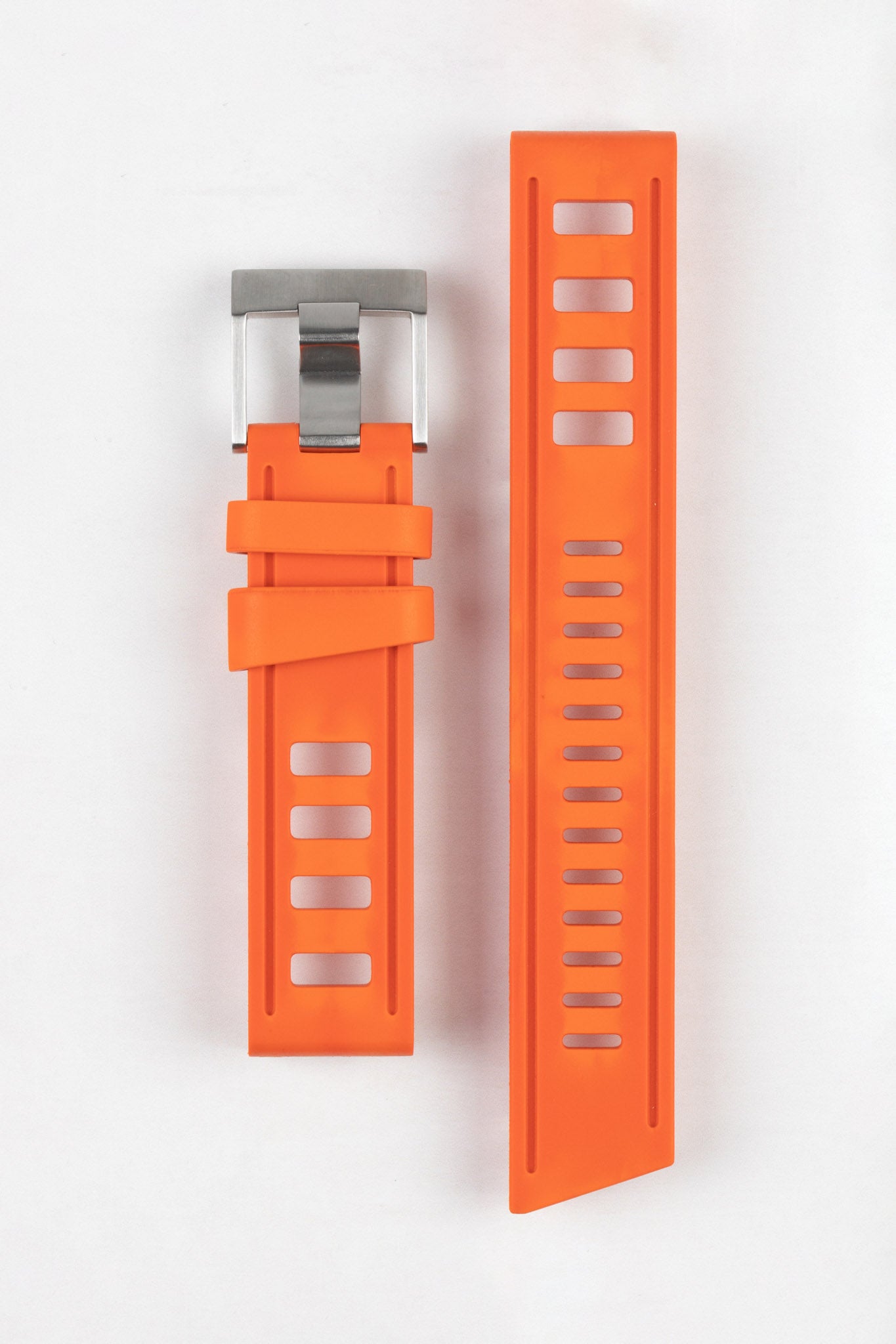 ISOfrane Rubber Dive Watch Strap in ORANGE WatchObsession