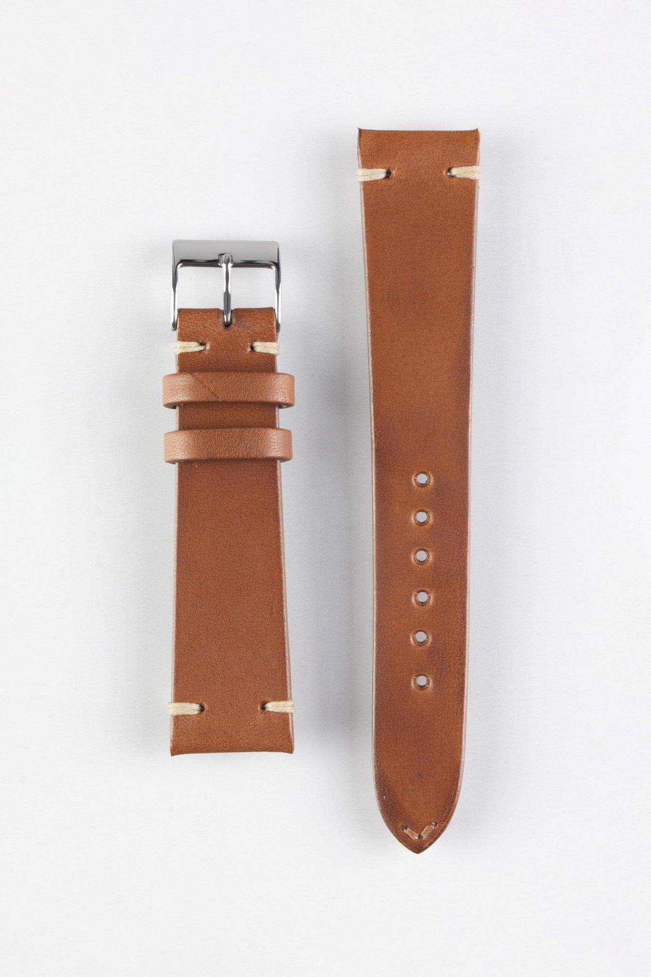 JPM Italian Vintage Leather Watch Strap in GOLD BROWN