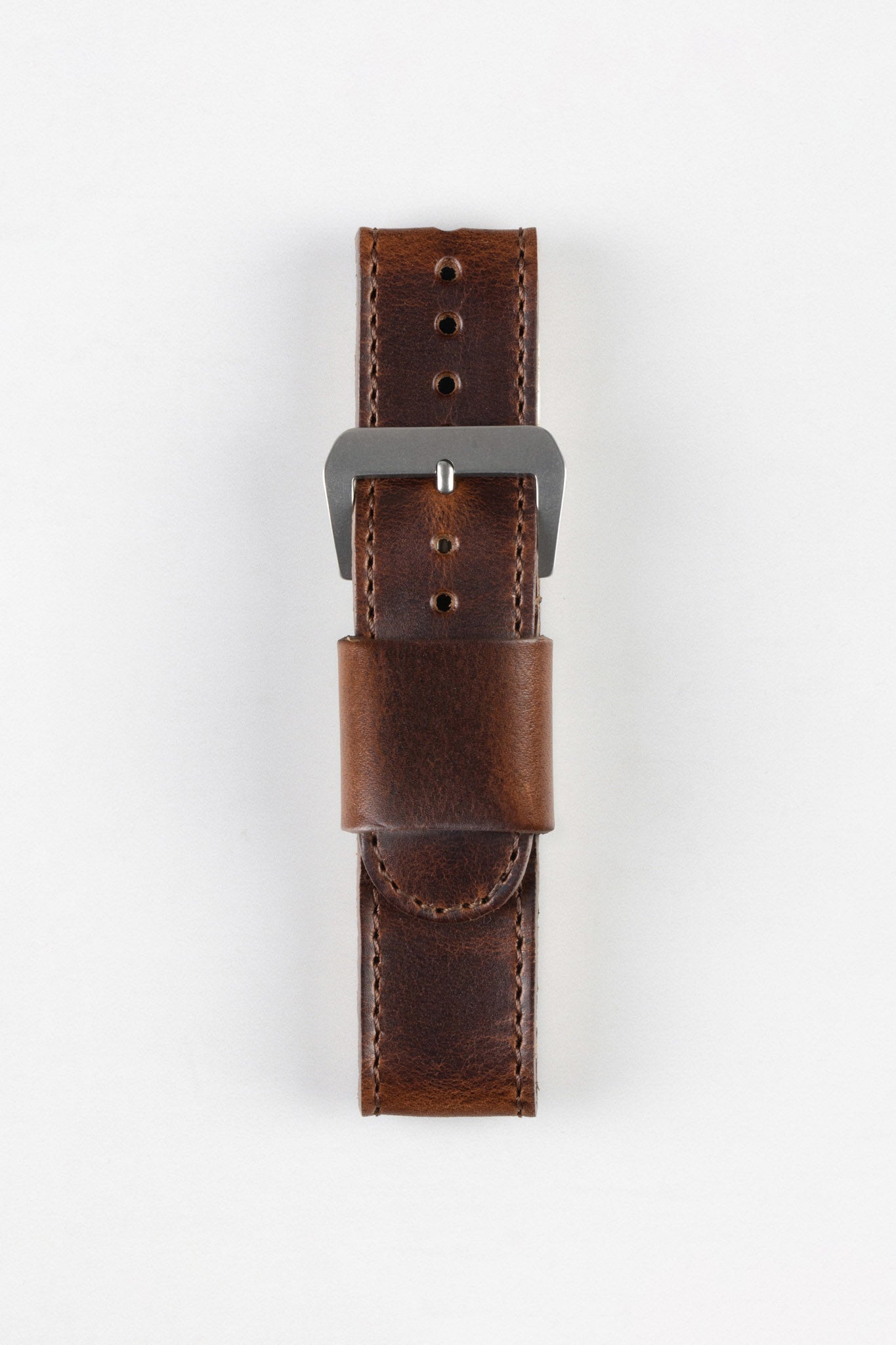 One piece leather watch on sale strap