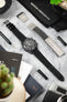 JPM NERO Vintage Leather Watch Strap in BLACK