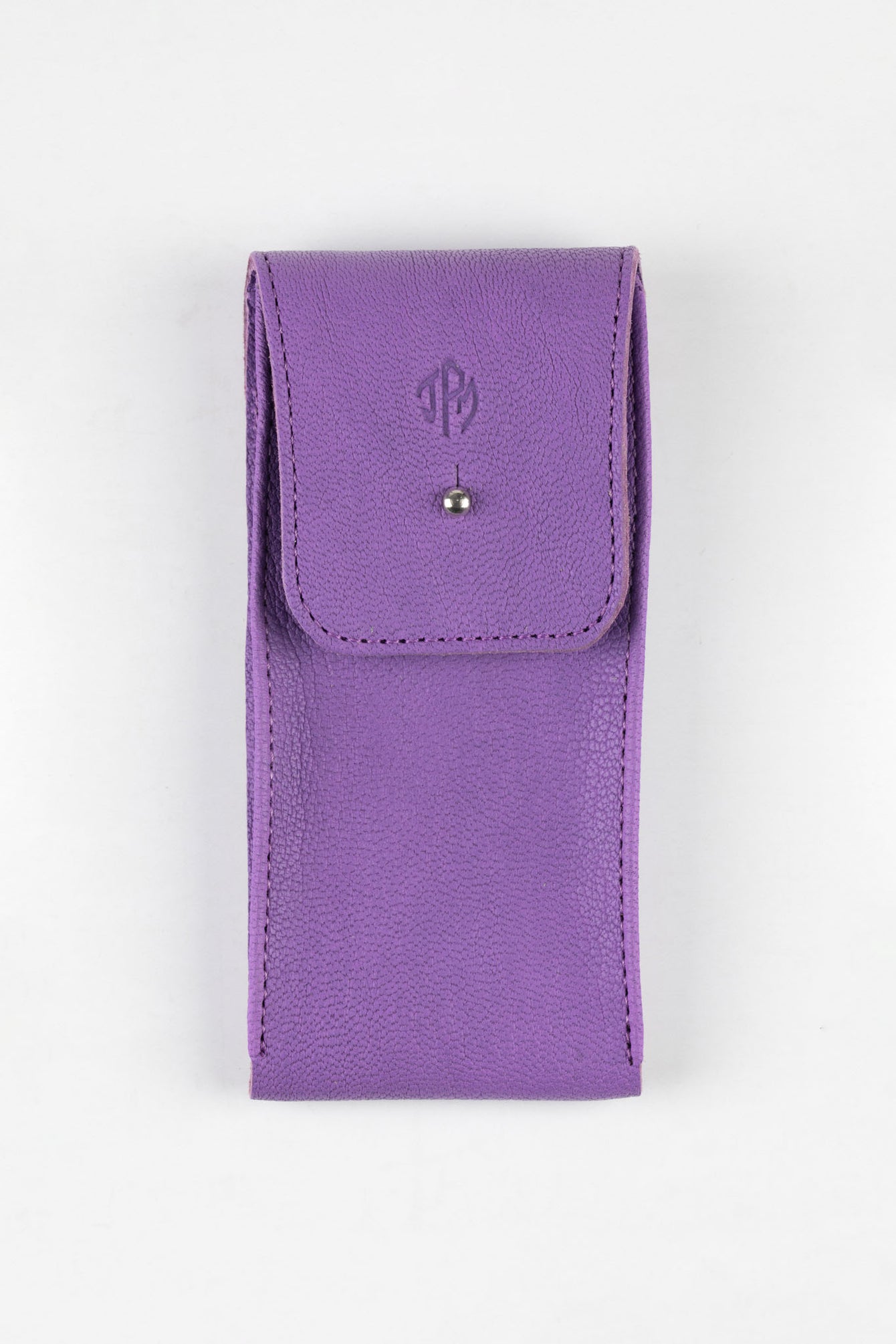 JPM Single Watch Leather Travel Pouch in PURPLE