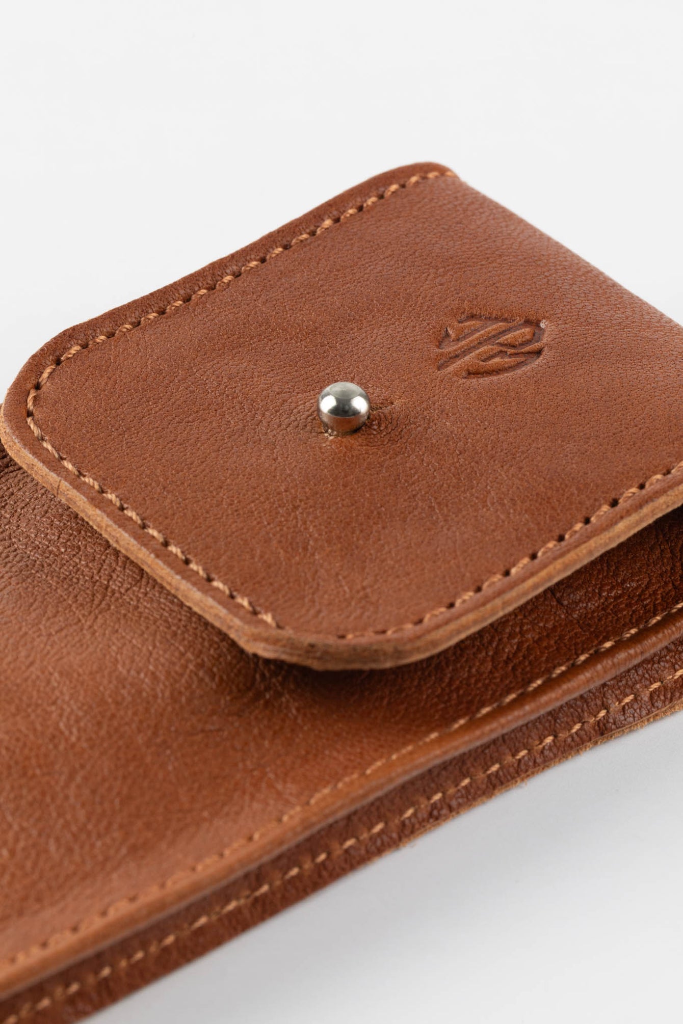 JPM Single Watch Leather Travel Pouch in Tan