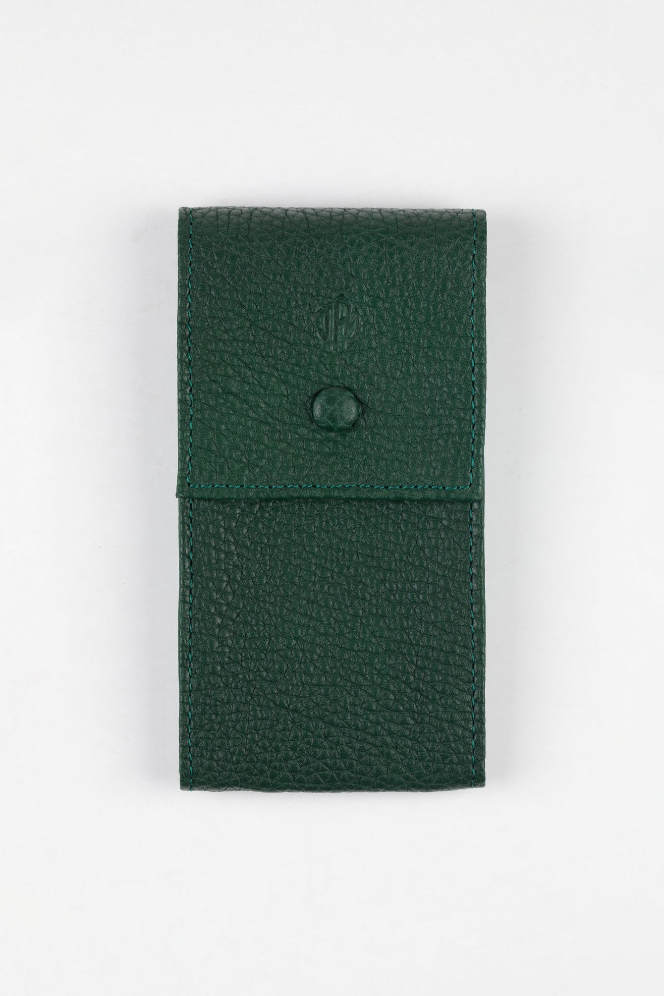 JPM Luxe Leather Watch Pouch in GREEN