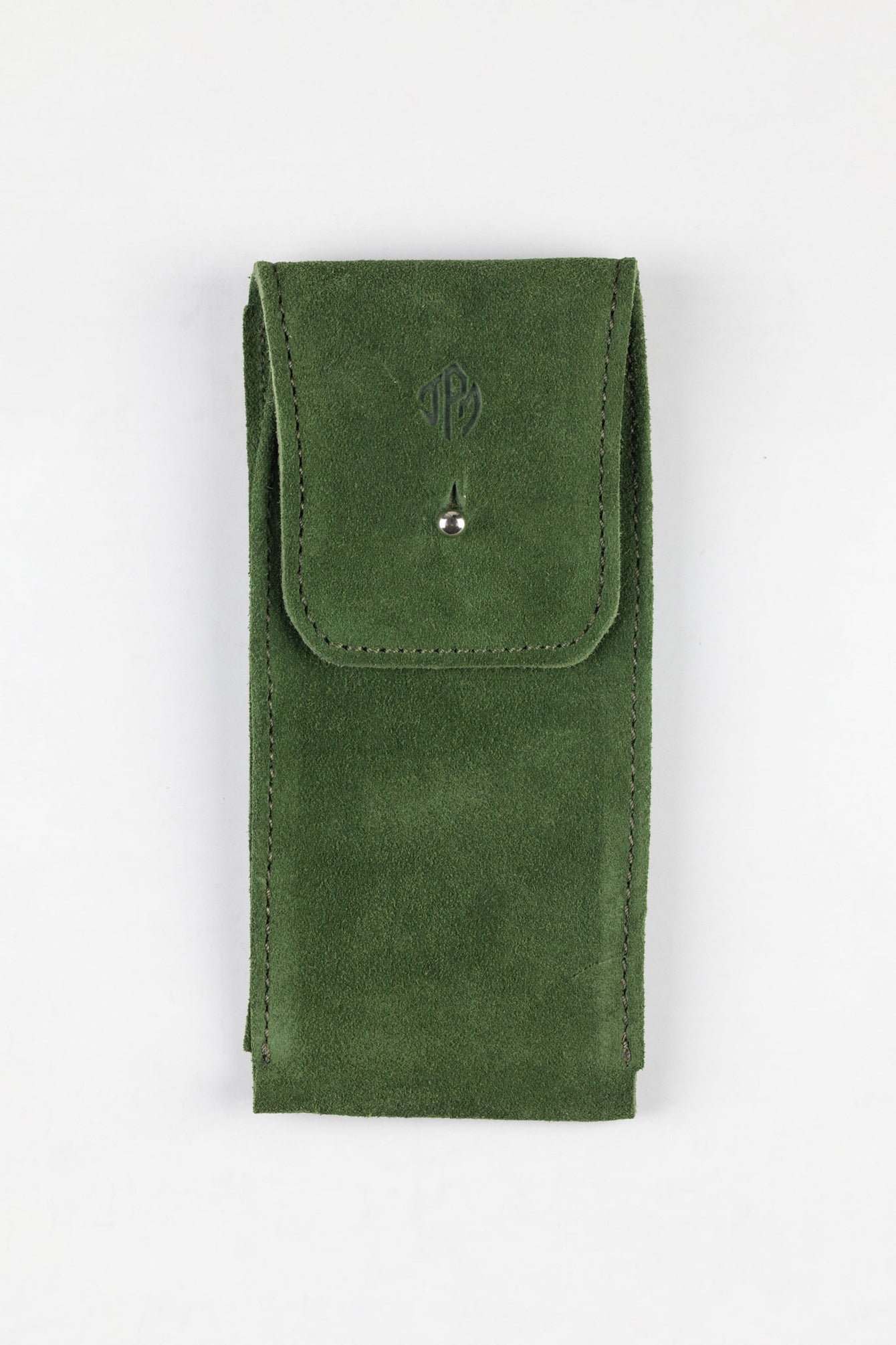 JPM Single Watch Vintage Suede Travel Pouch in MOSS GREEN