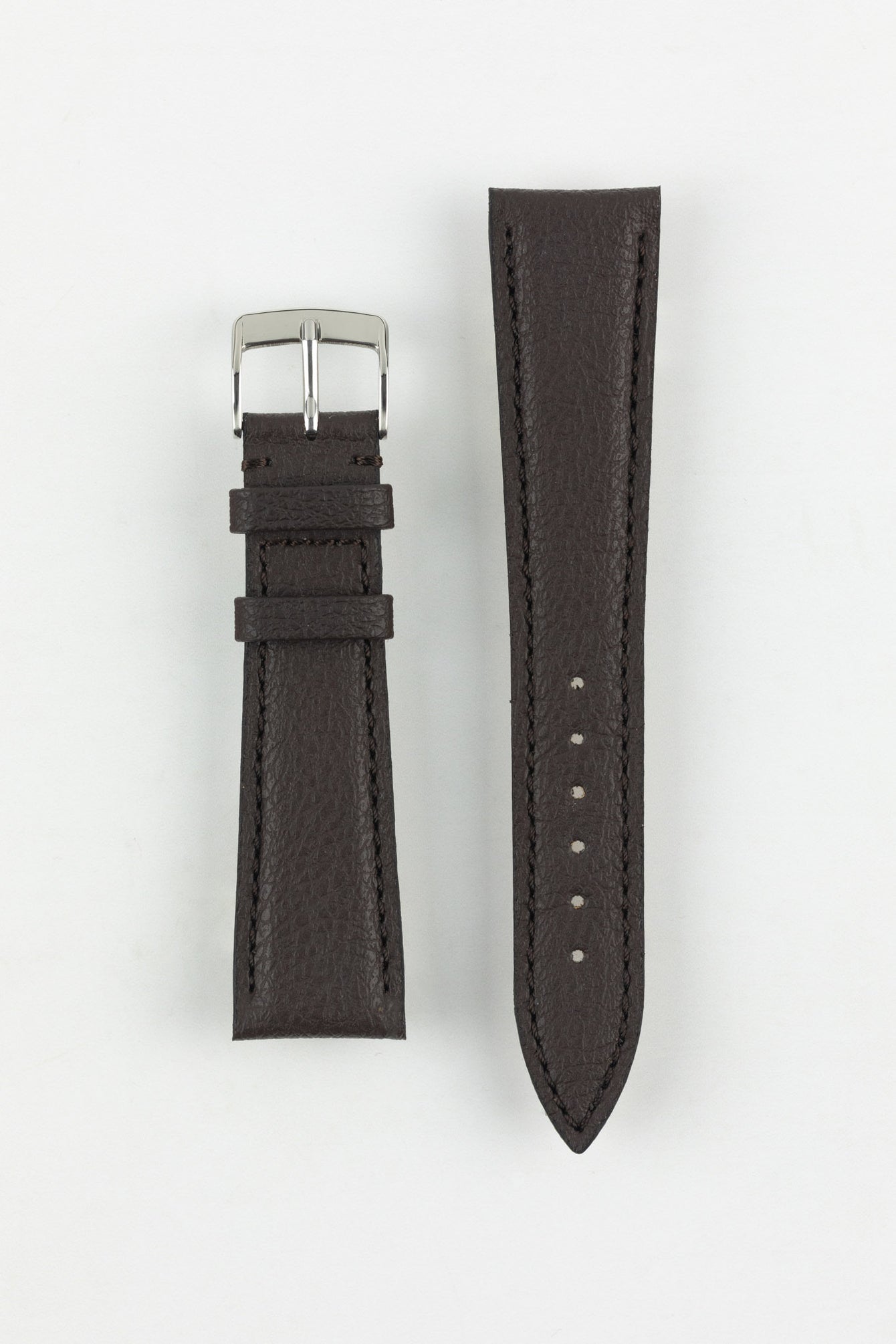 Classic Apple Fibre Watch Strap in Grained Chocolate Brown