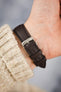 Classic Apple Fibre Watch Strap in Grained Chocolate Brown