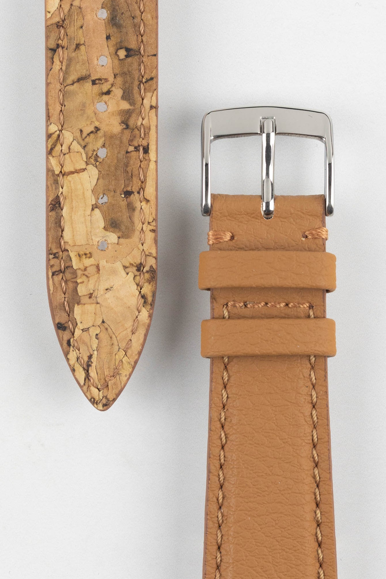 Classic Apple Fibre Watch Strap in Grained Cognac