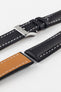 Polaris Padded Baranil Watch Strap in Black