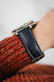 Polaris Padded Baranil Watch Strap in Navy Blue