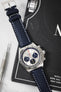 Polaris Padded Baranil Watch Strap in Navy Blue