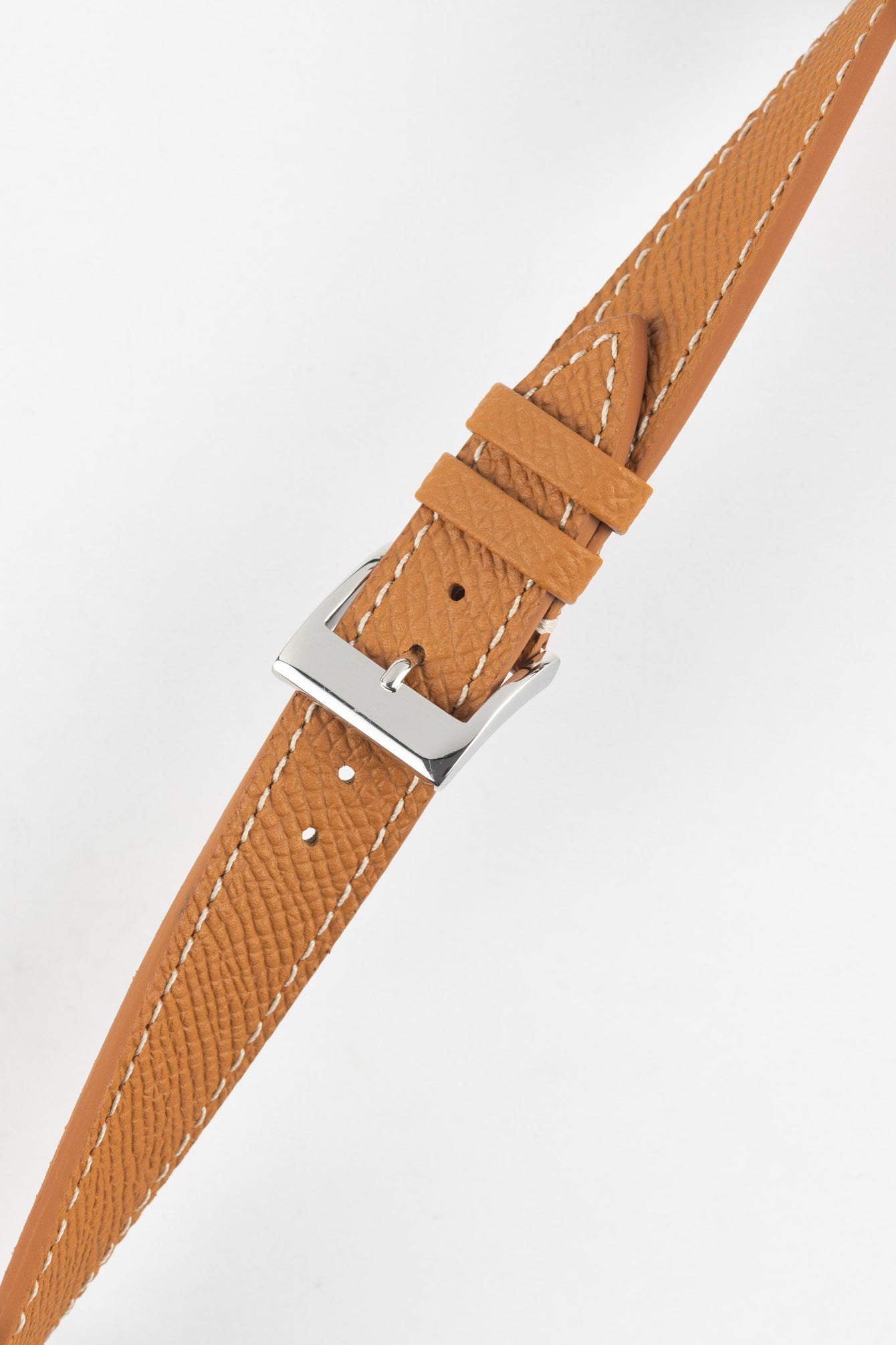 Flat Epsom Calfskin Watch Strap in Cognac