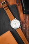 Flat Epsom Calfskin Watch Strap in Cognac