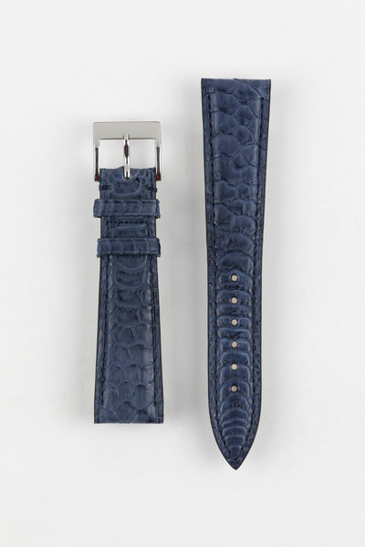 Classic Gallo Leather Watch Strap in Matte Petrol Blue