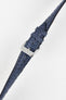 Classic Gallo Leather Watch Strap in Matte Petrol Blue