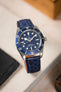 Classic Gallo Leather Watch Strap in Matte Petrol Blue