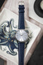 Classic Saffiano Leather Watch Strap in Marine Blue