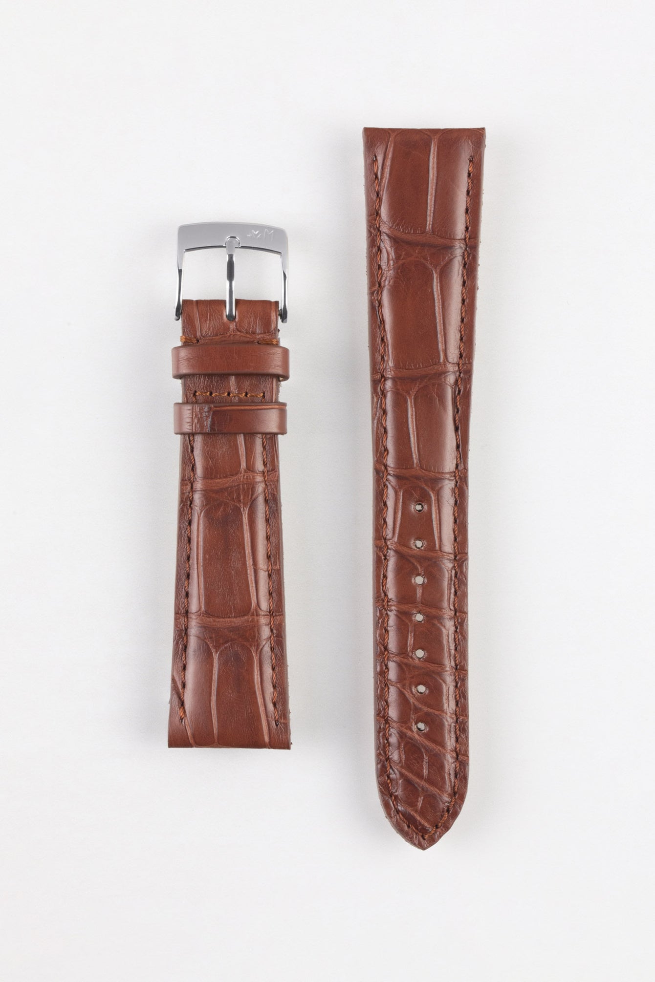 Morellato AMADEUS Genuine Alligator Watch Strap in GOLD BROWN