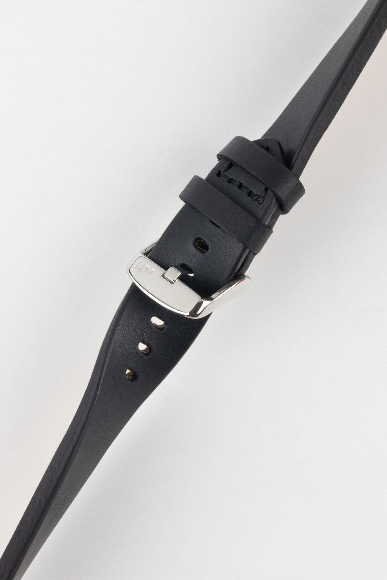 Morellato BRAMANTE Vintage Calfskin Leather Watch Strap in BLACK