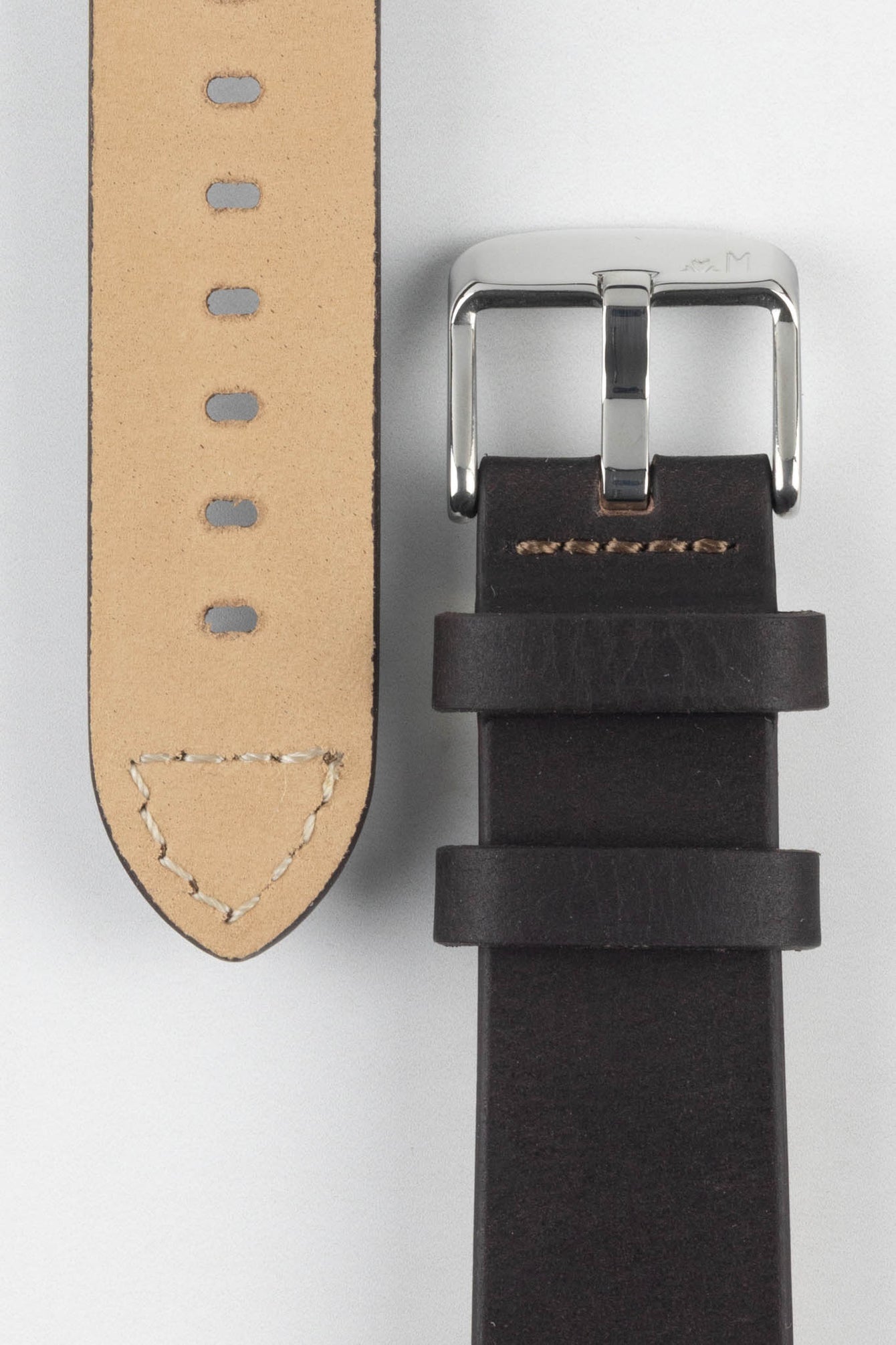 Morellato BRAMANTE Vintage Calfskin Leather Watch Strap in BROWN