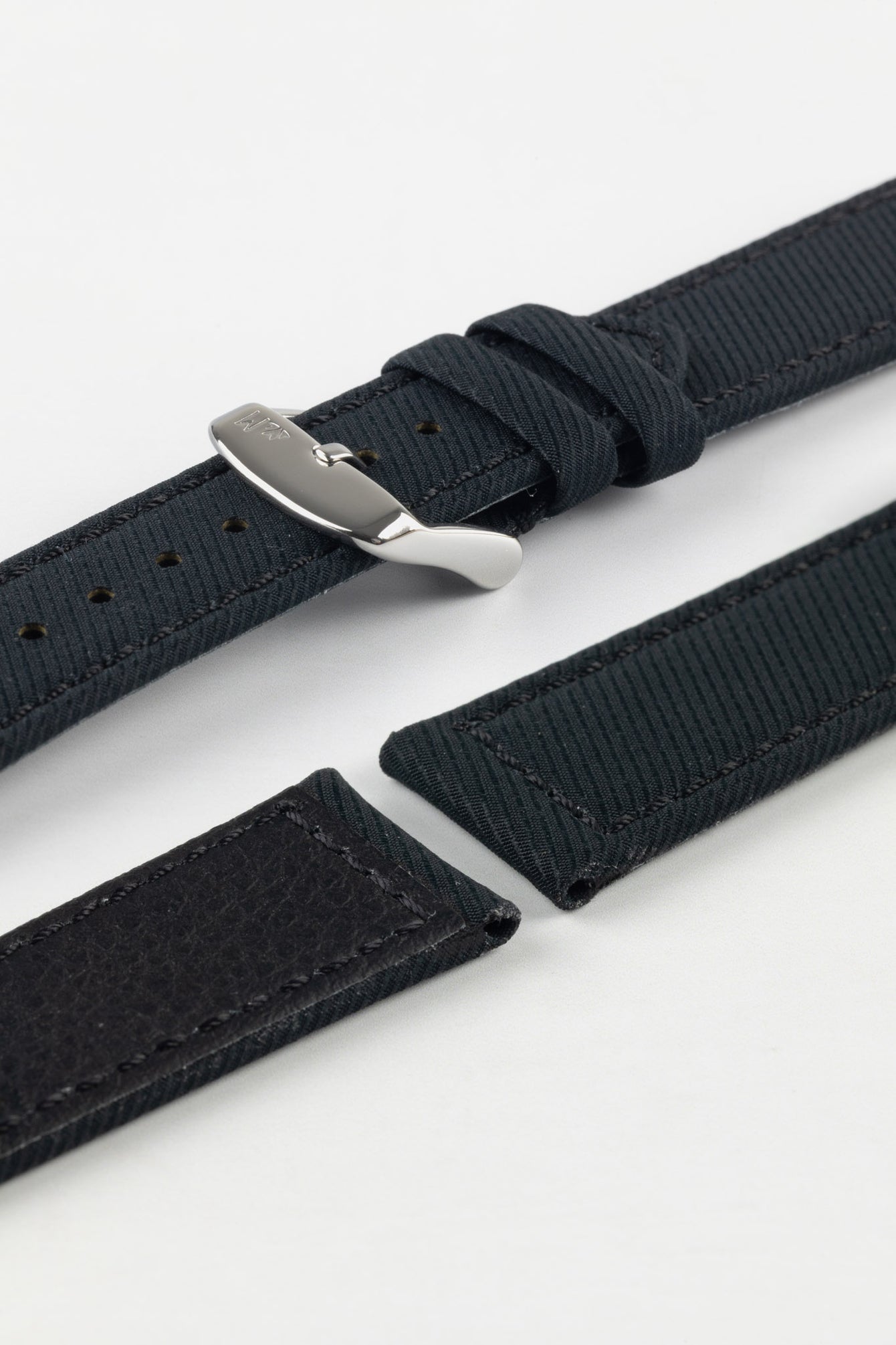 Morellato CORFÙ Recycled Gabardine Fabric Watch Strap in BLACK