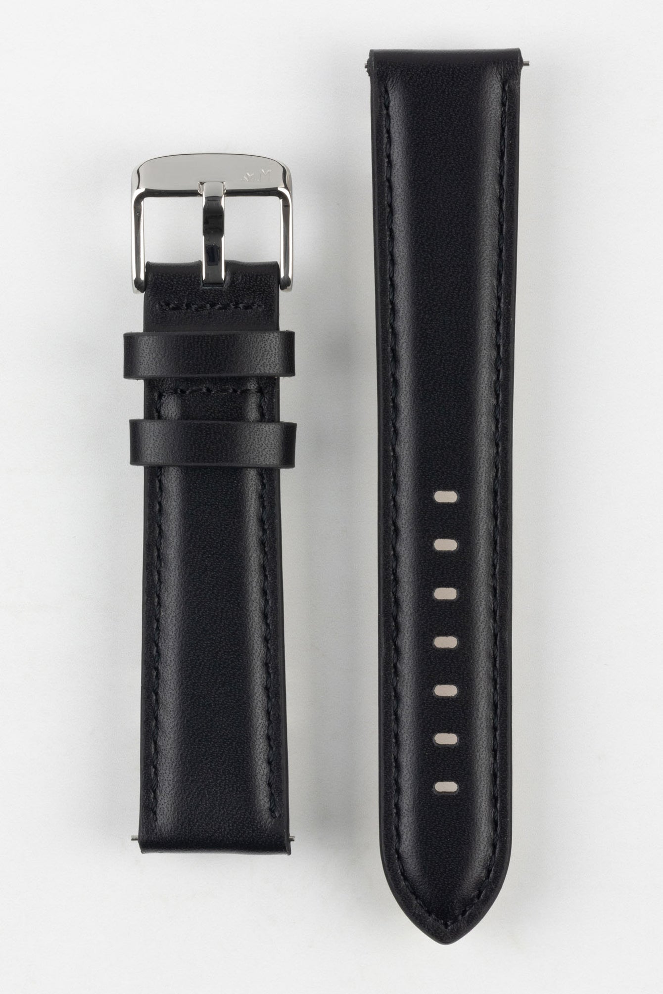 Morellato CROQUET Quick-Release Leather Watch Strap in BLACK