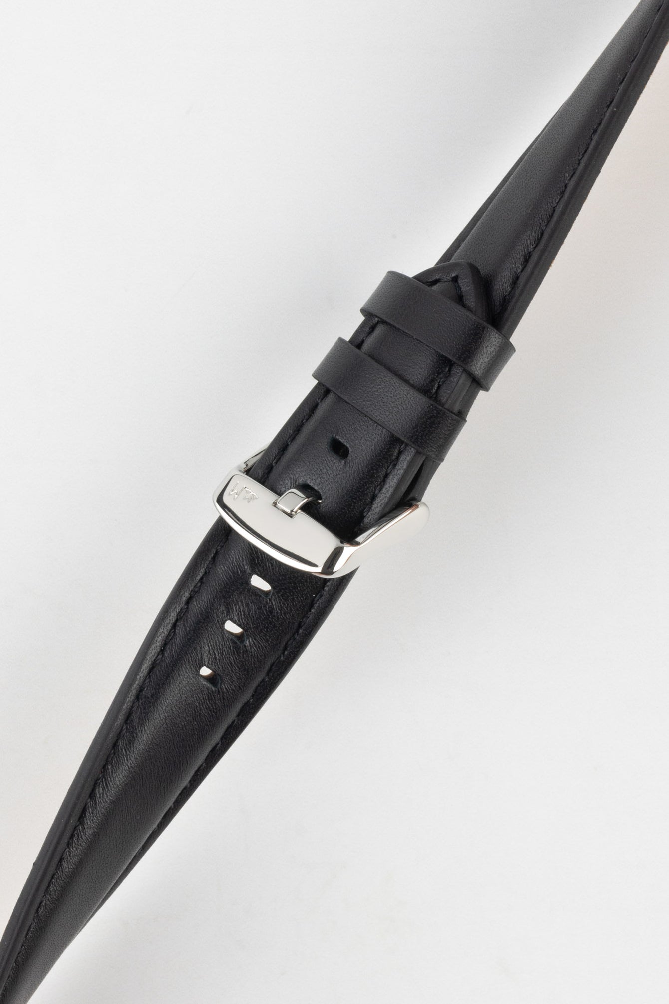 Morellato CROQUET Quick-Release Leather Watch Strap in BLACK