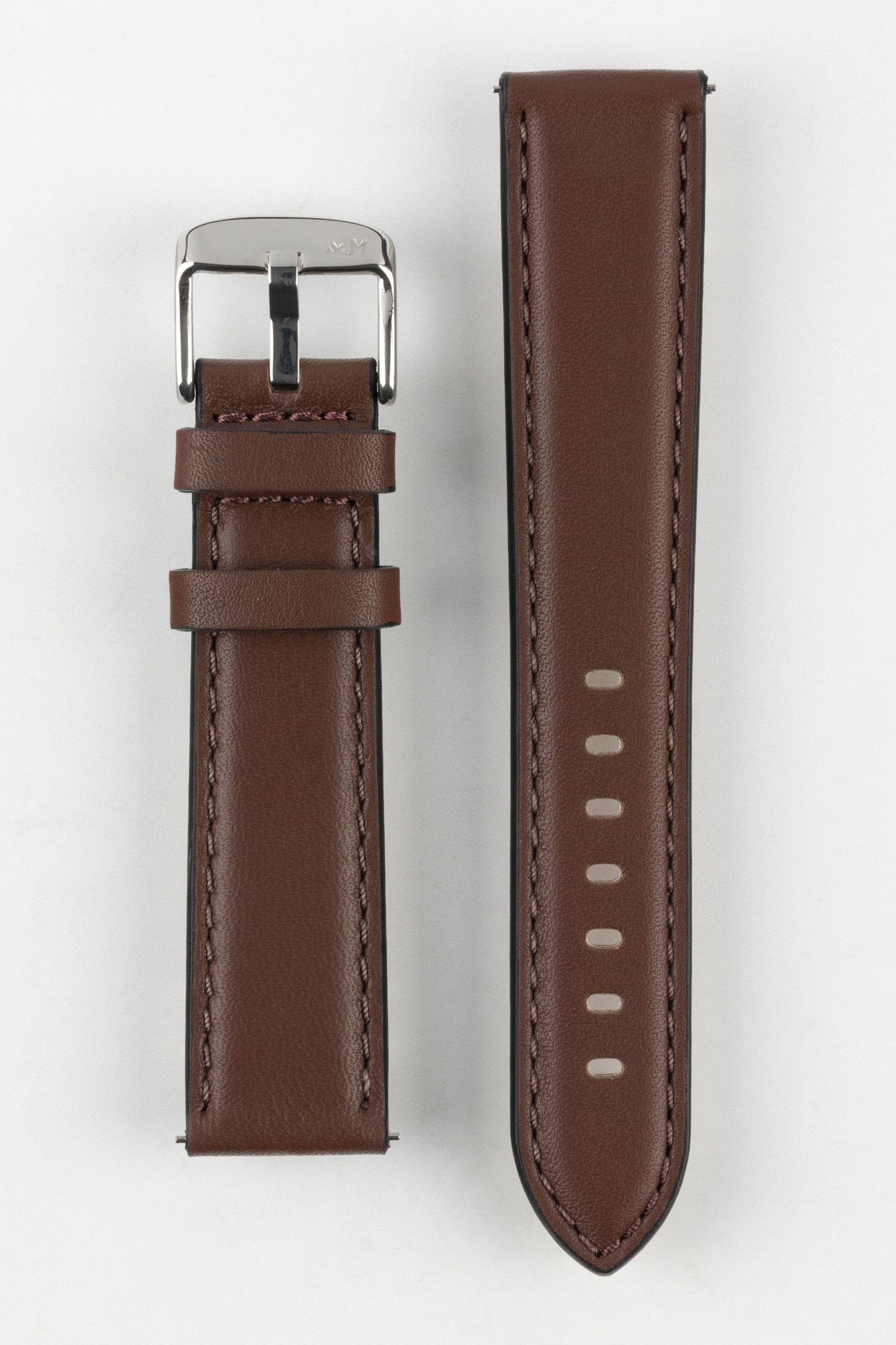 Morellato CROQUET Quick-Release Leather Watch Strap in BROWN