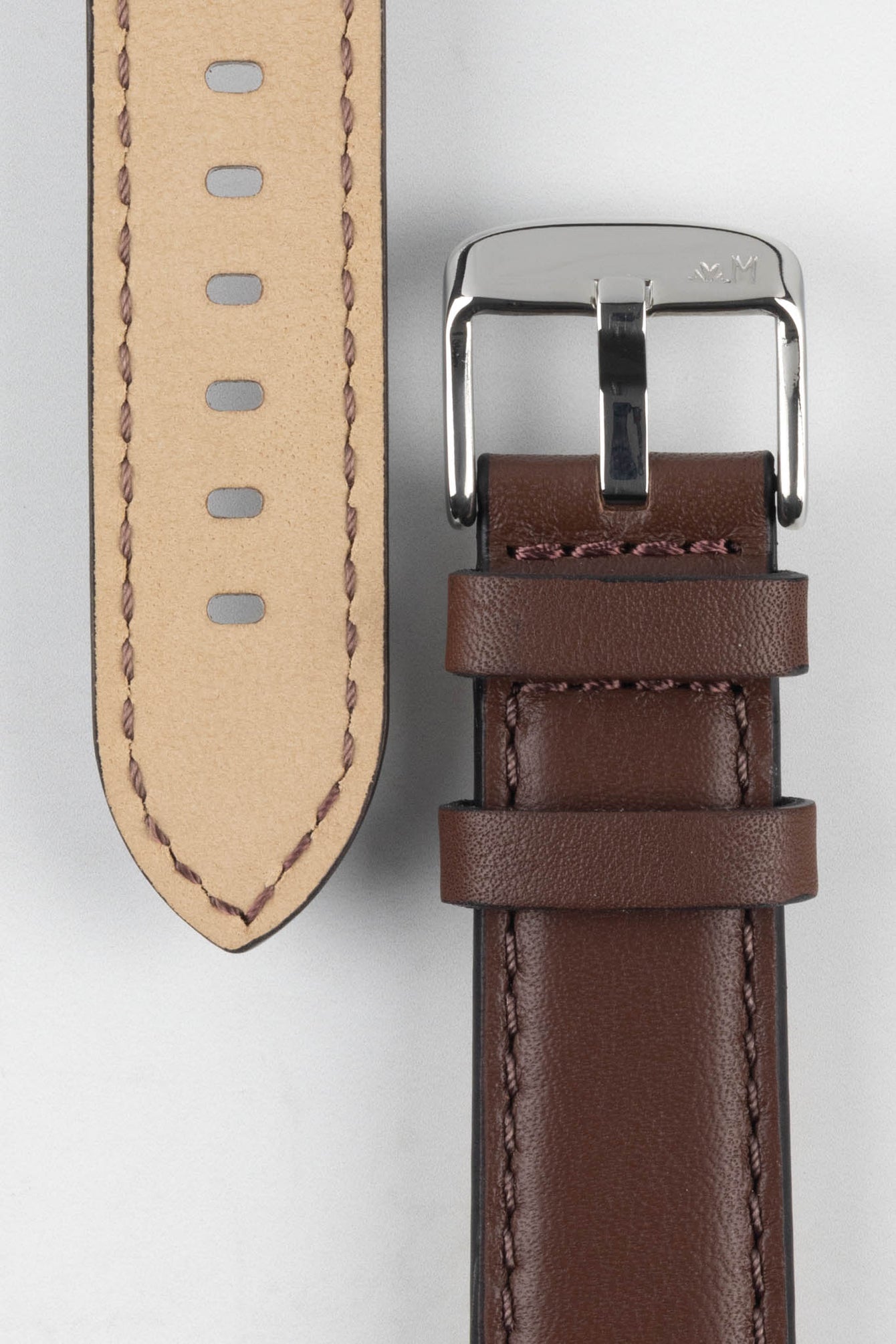 Morellato CROQUET Quick-Release Leather Watch Strap in BROWN