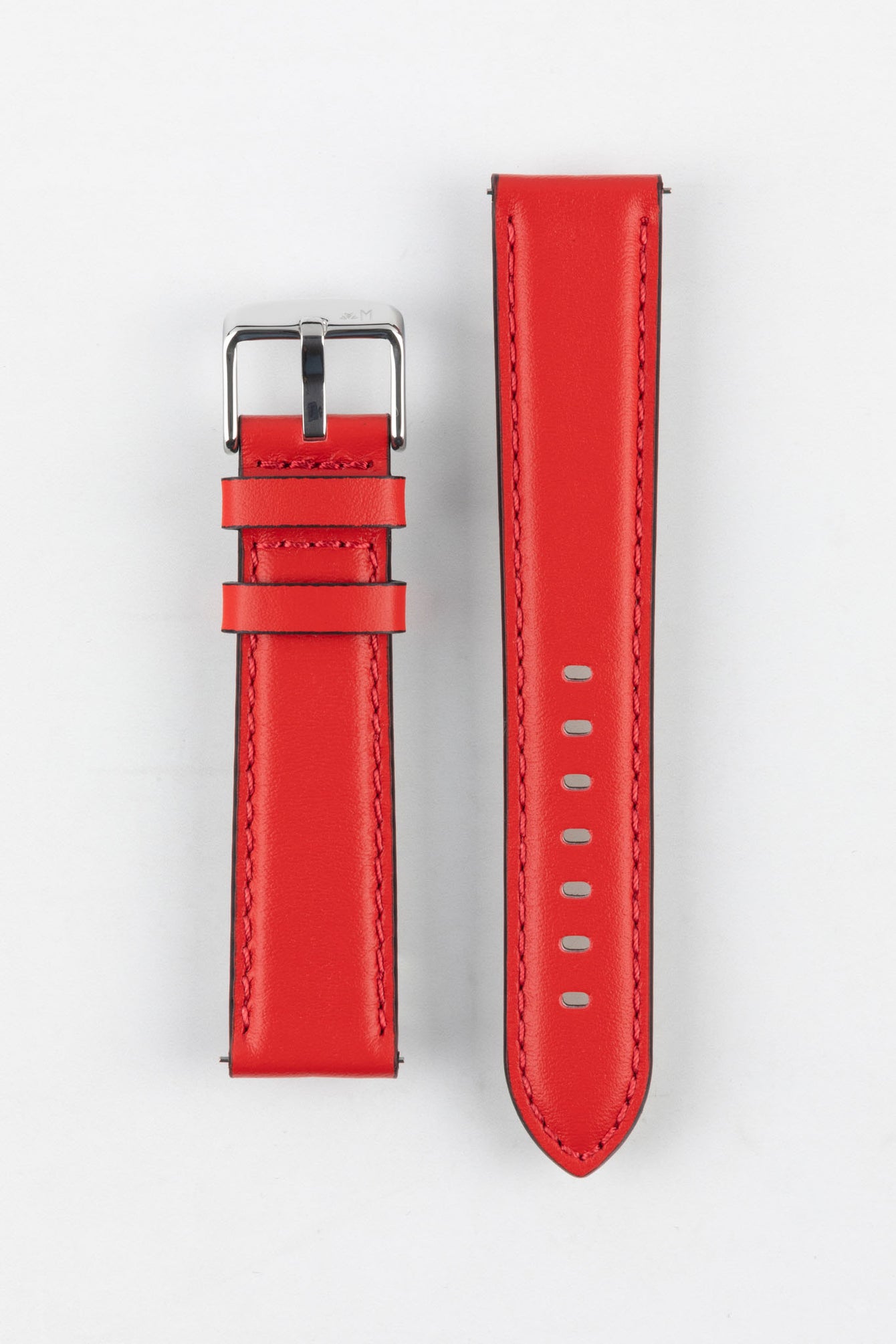 Morellato CROQUET Quick-Release Leather Watch Strap in RED