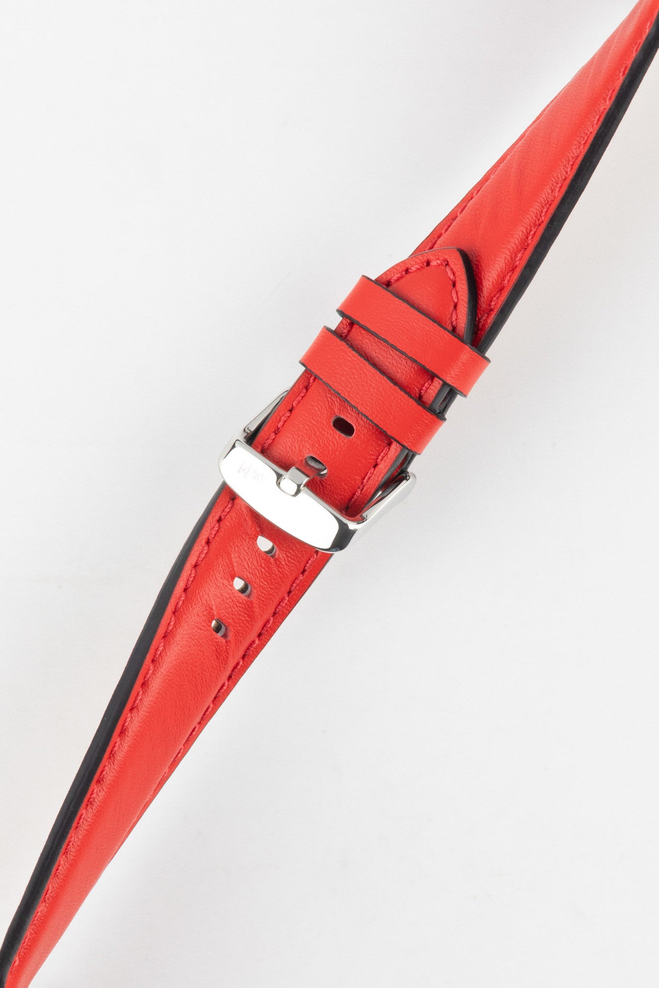 Morellato CROQUET Quick-Release Leather Watch Strap in RED