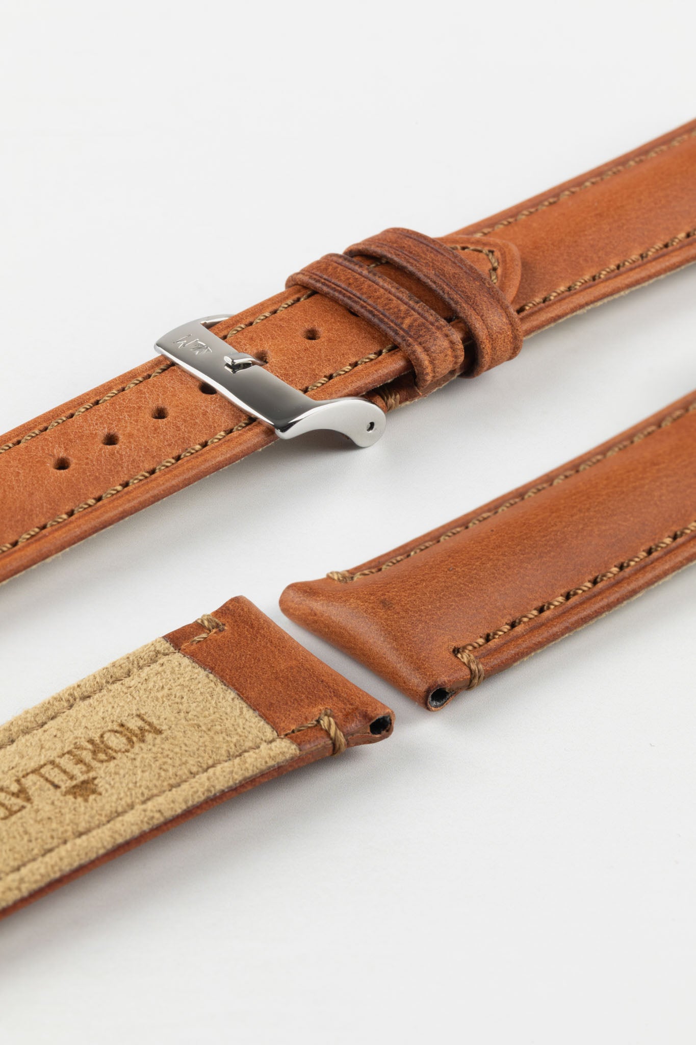 Morellato Leather Watch Strap in Gold Brown | WO UK – Watch Obsession