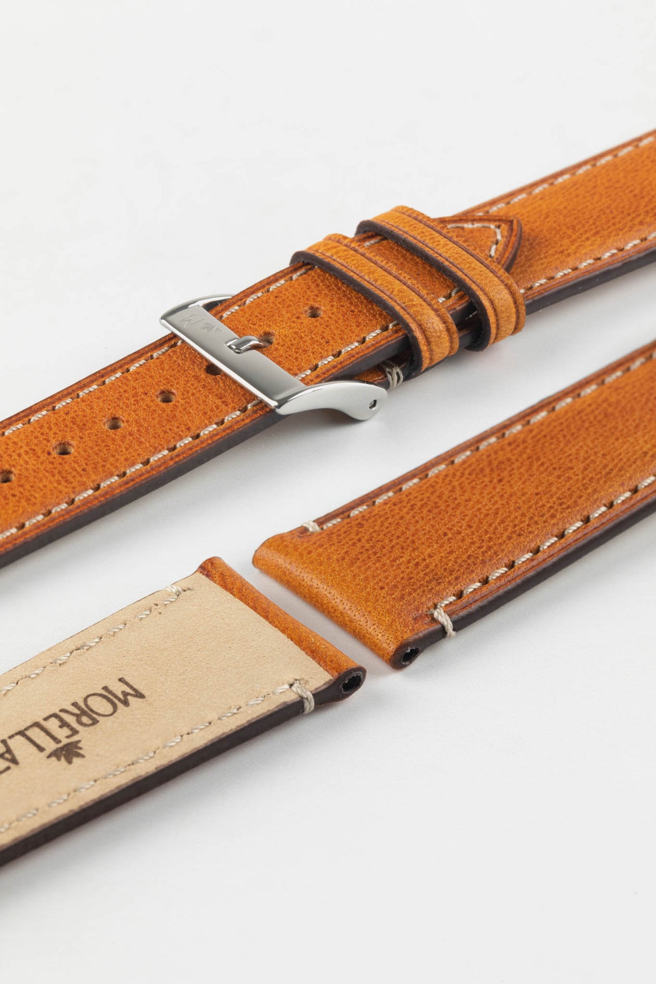 Morellato EL GRECO Calfskin Leather Watch Strap in GOLD BROWN