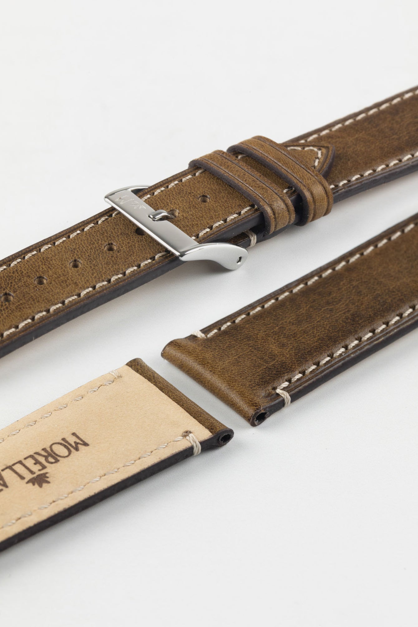 Morellato EL GRECO Calfskin Leather Watch Strap in GREEN