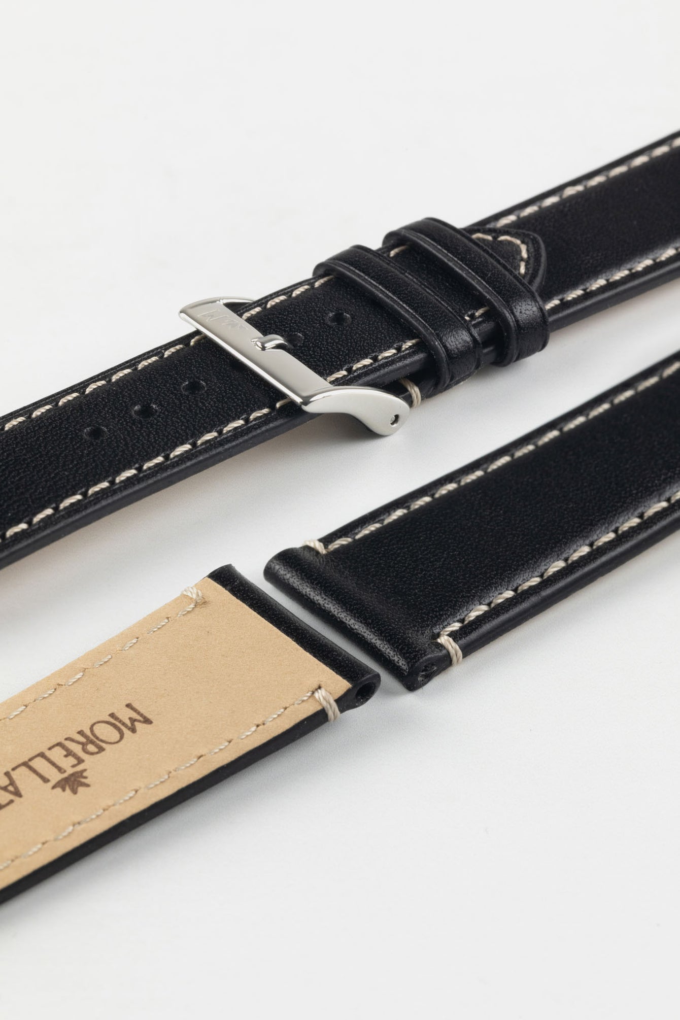 Morellato GAUDÌ Calfskin Leather Watch Strap in BLACK