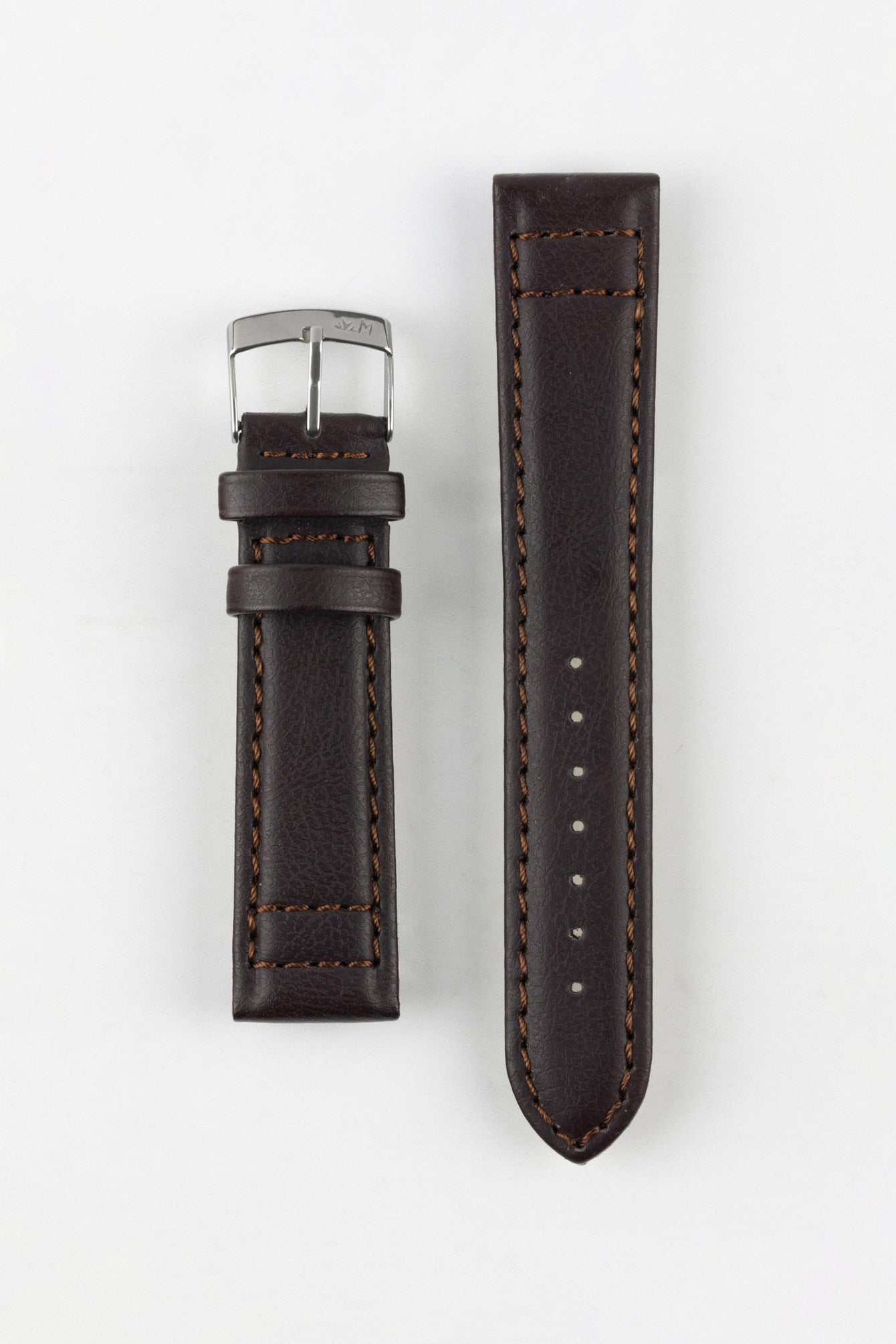 Morellato GINEPRO Buffalo-Grain Vegan Leather Watch Strap in BROWN